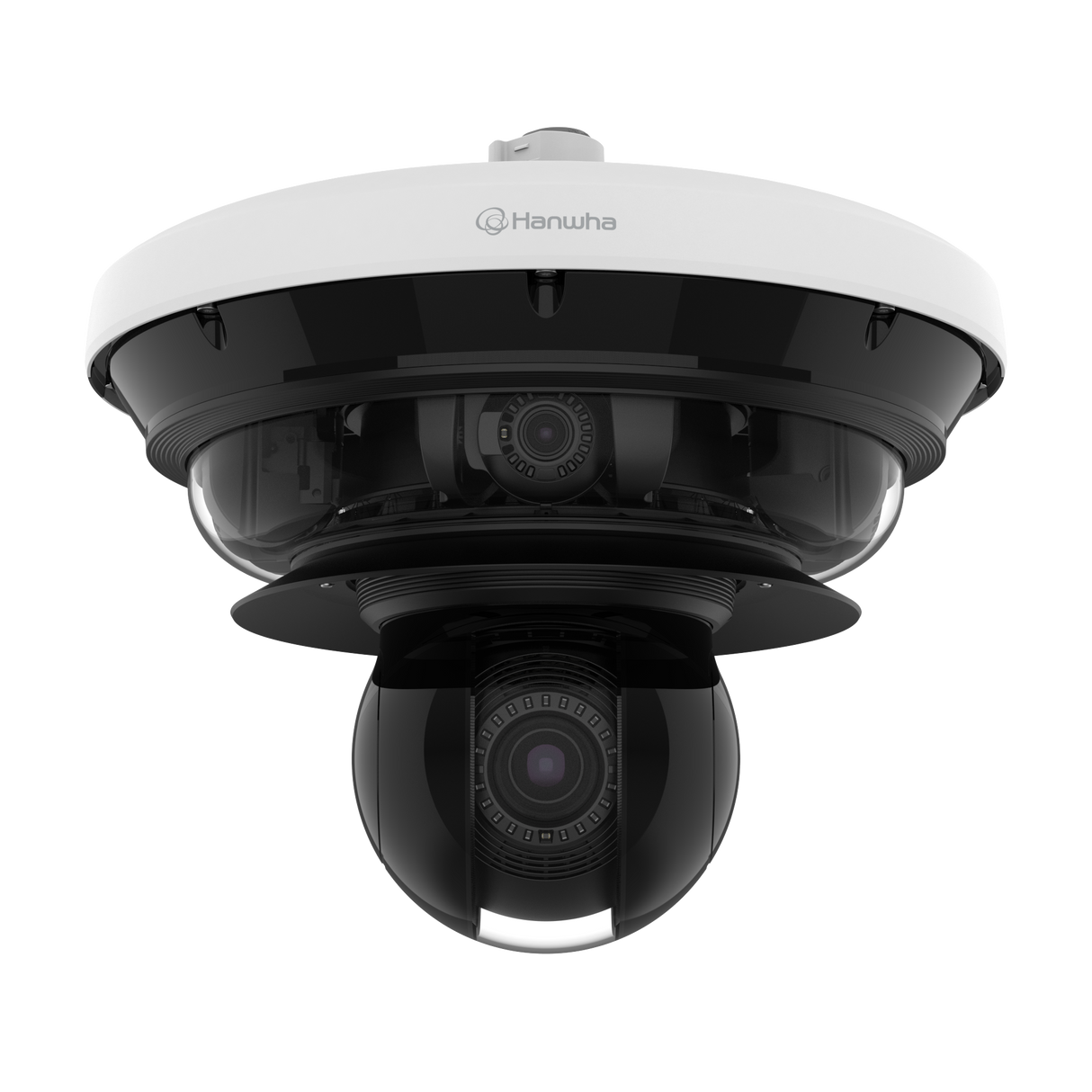 Hanwha Vision PNM-C34404RQPZ 5 CH, AI, IR, PTRZ Multi-directional outdoor camera with PTZ / 4K x 4 PTRZ + 2MP 40x PTZ