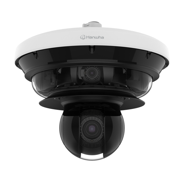 Hanwha Vision PNM-C34404RQPZ 5 CH, AI, IR, PTRZ Multi-directional outdoor camera with PTZ / 4K x 4 PTRZ + 2MP 40x PTZ